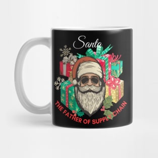 Santa, the father and founder of supply chain, supply chain christmas Mug